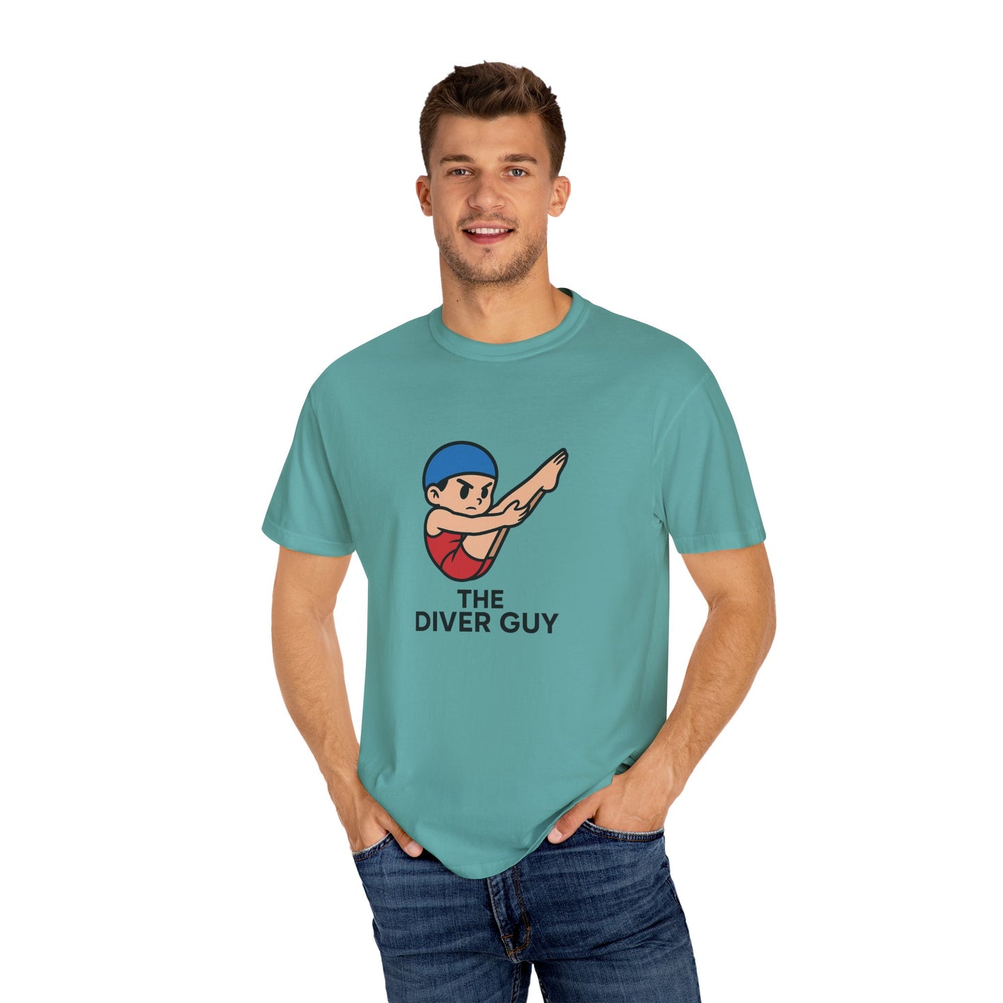Diver Guy Determined Pike Casual T-Shirt for Divers