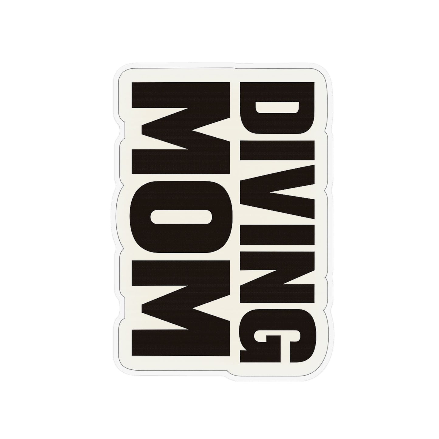 Diving Mom Magnet — Bold Black Text
