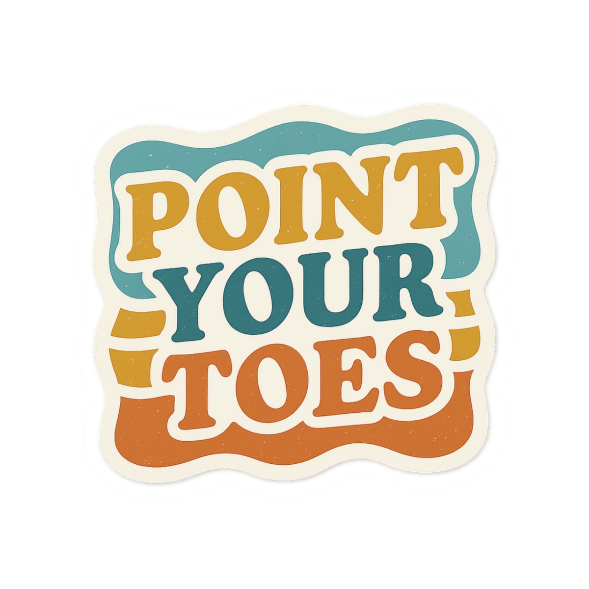 Cheerful Diver Reminder Sticker: Point Your Toes, Fun Laptop Decal, Motivational Wall Art, Room Decor, Perfect Gift