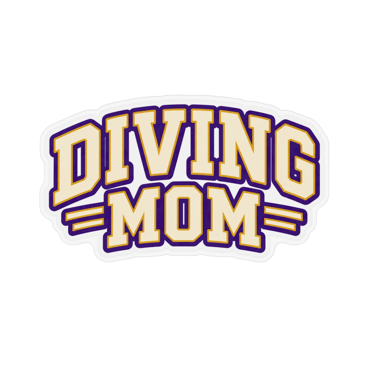 Diving Mom Magnet - 2 stripe design