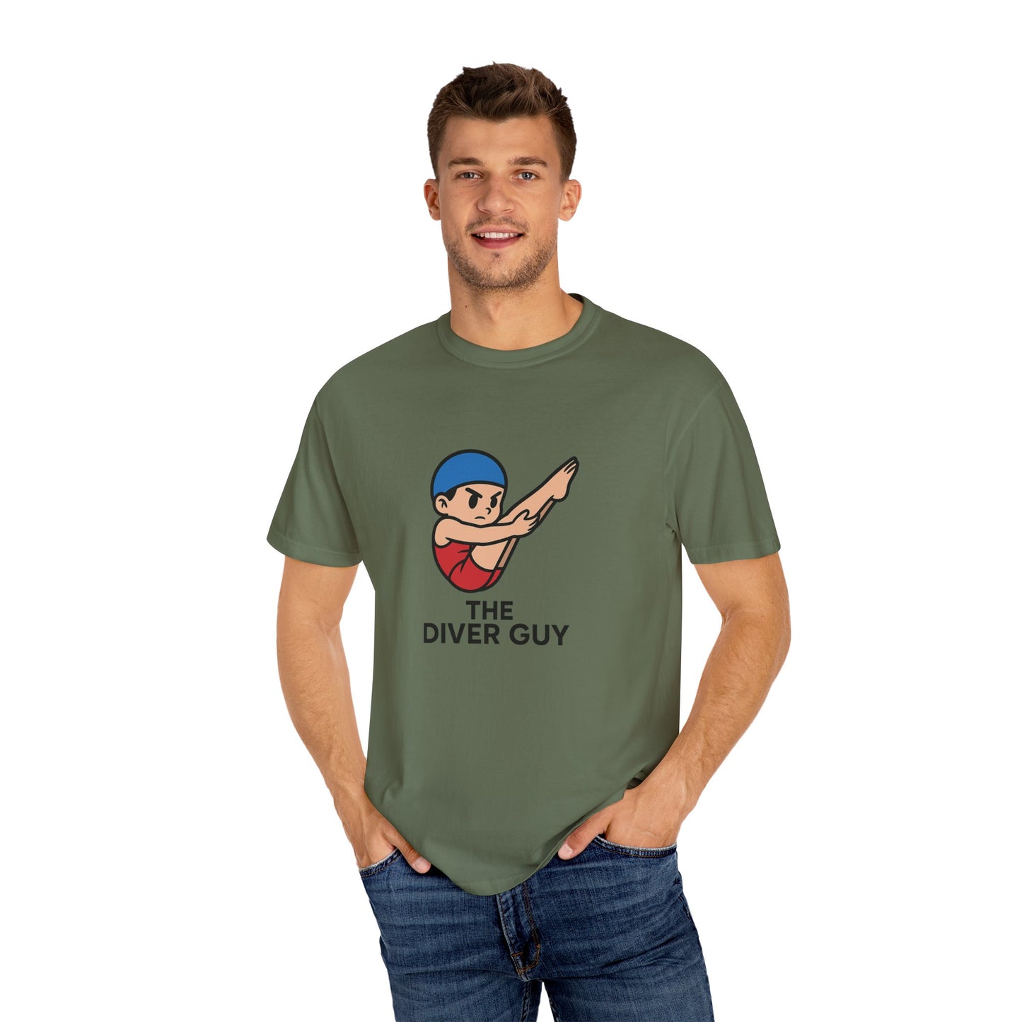 Diver Guy Determined Pike Casual T-Shirt for Divers