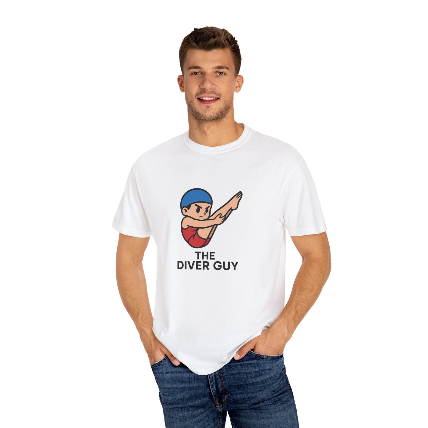 Diver Guy Determined Pike Casual T-Shirt for Divers