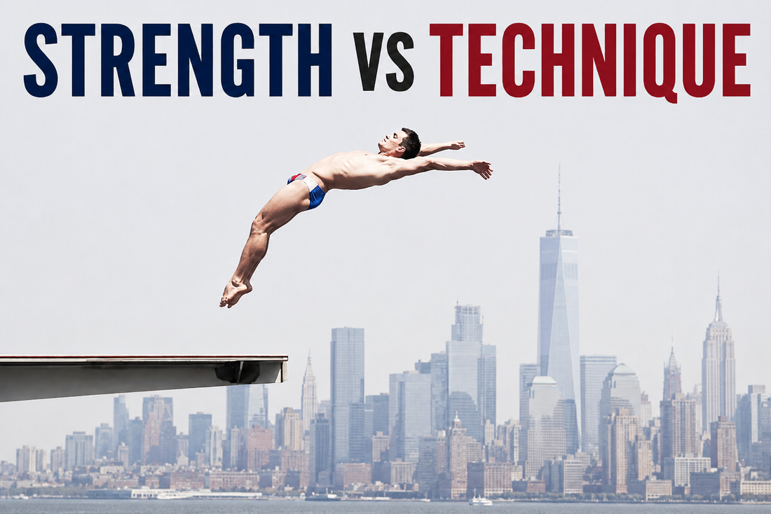 Strength vs technique in olympic diving
