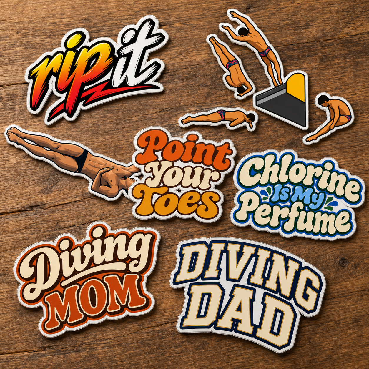 Diver Guy Stickers