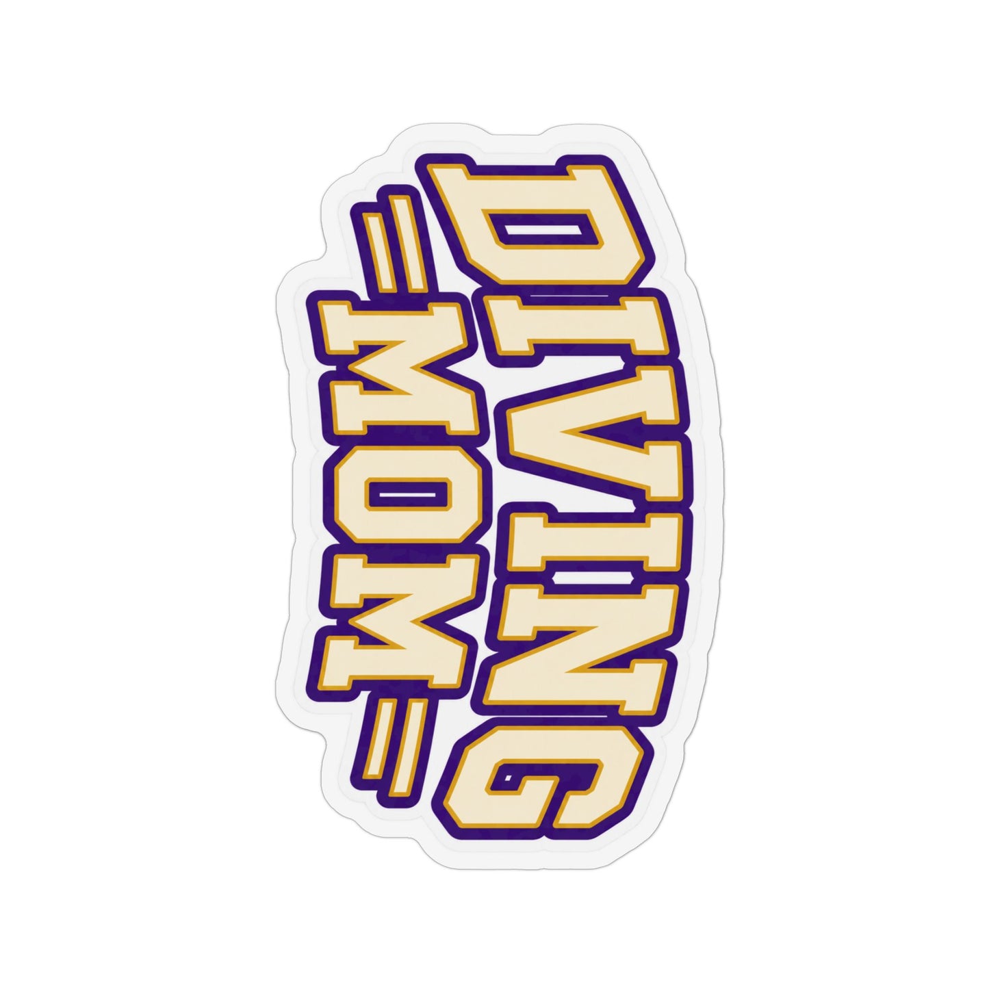 Diving Mom Magnet – Custom Shaped Swimmer & Coach Gift