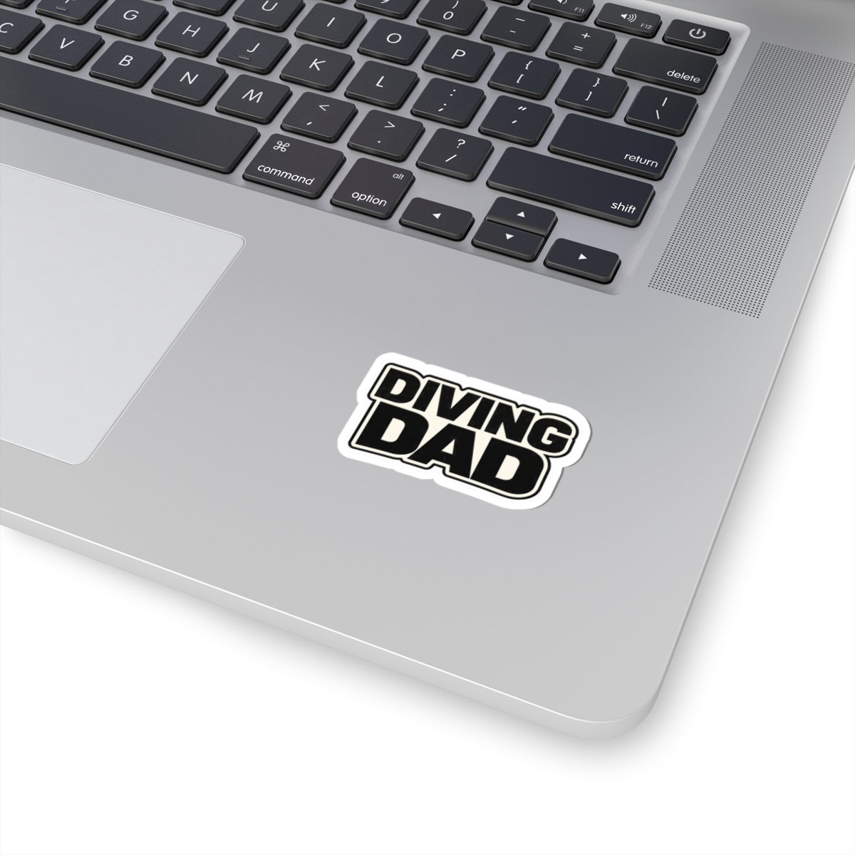 Sticker — "Diving Dad" Bold Kiss-Cut Decal (Scuba Dad Laptop Sticker)