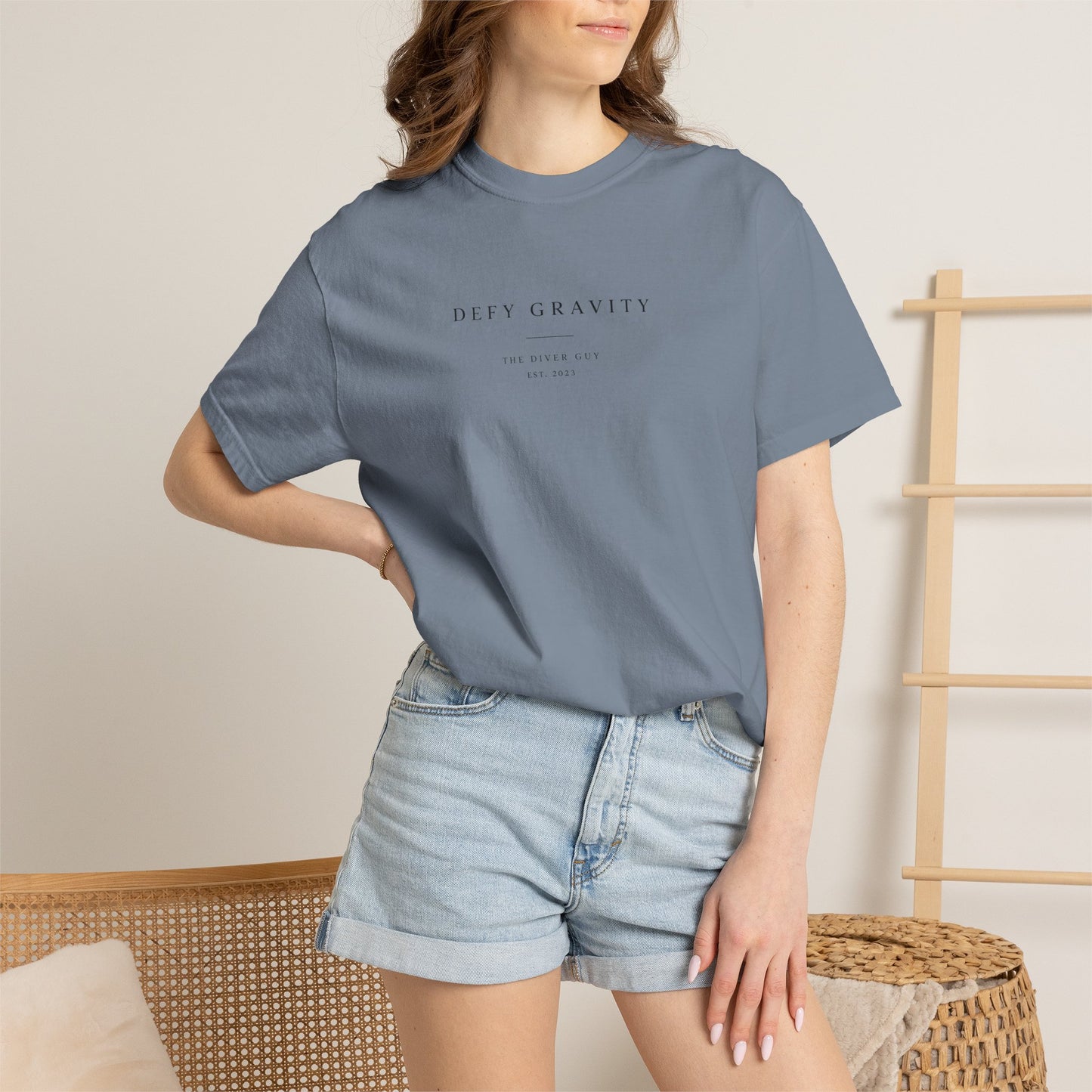 Minimal 'Defy Gravity' Graphic T-Shirt