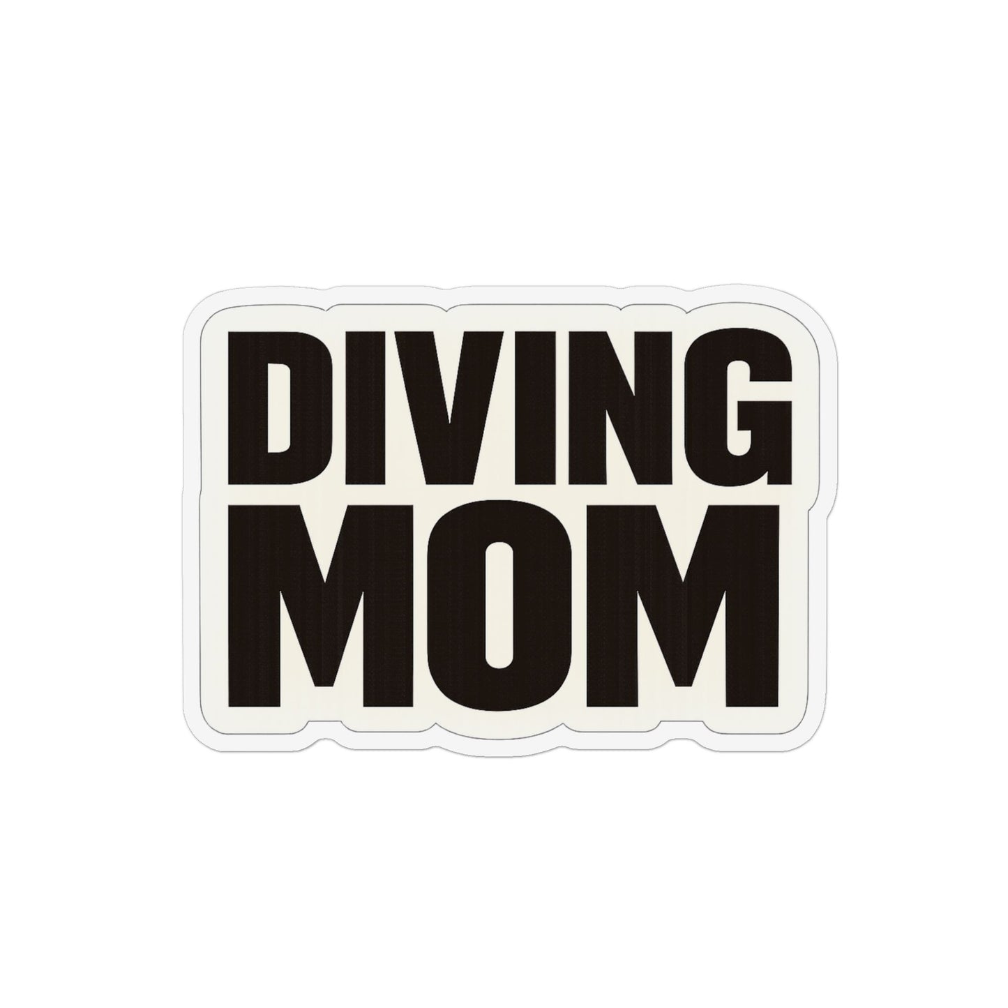 Diving Mom Magnet — Bold Black Text