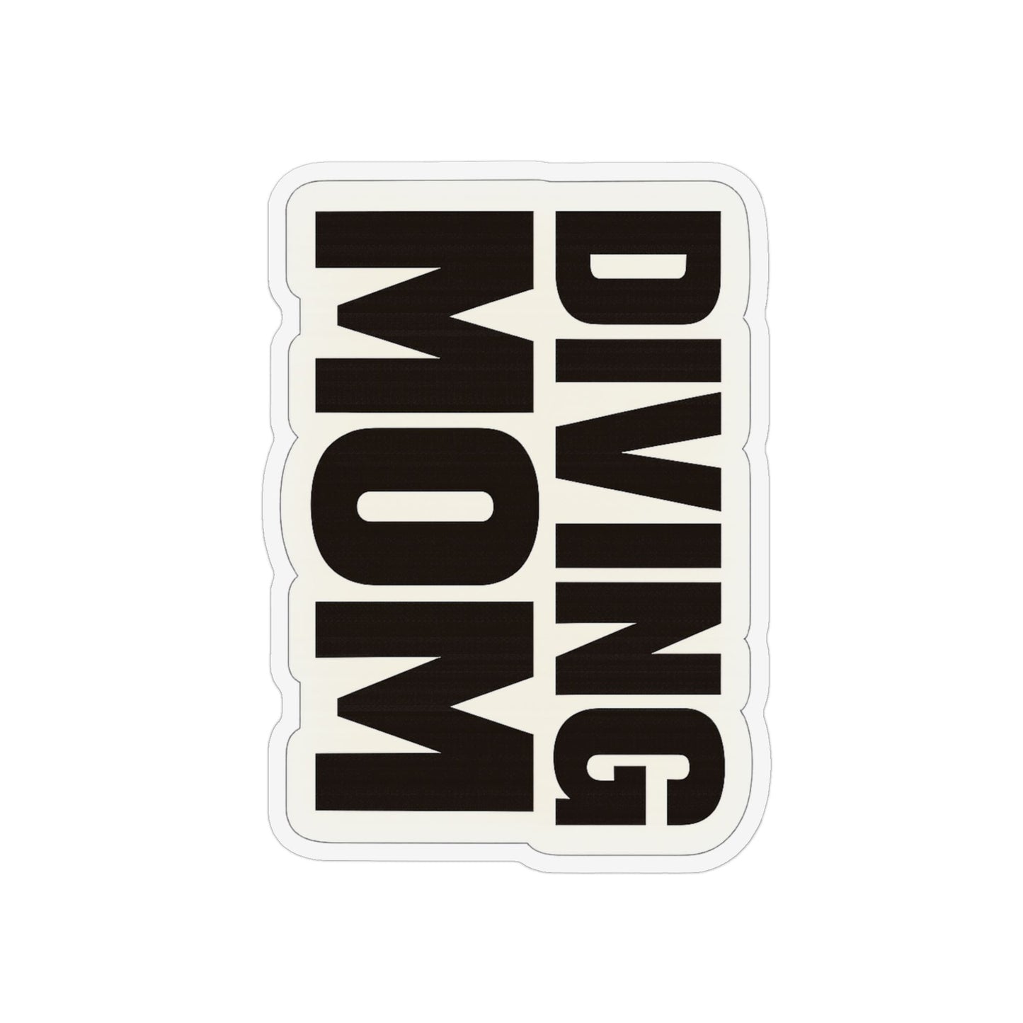 Diving Mom Magnet — Bold Black Text
