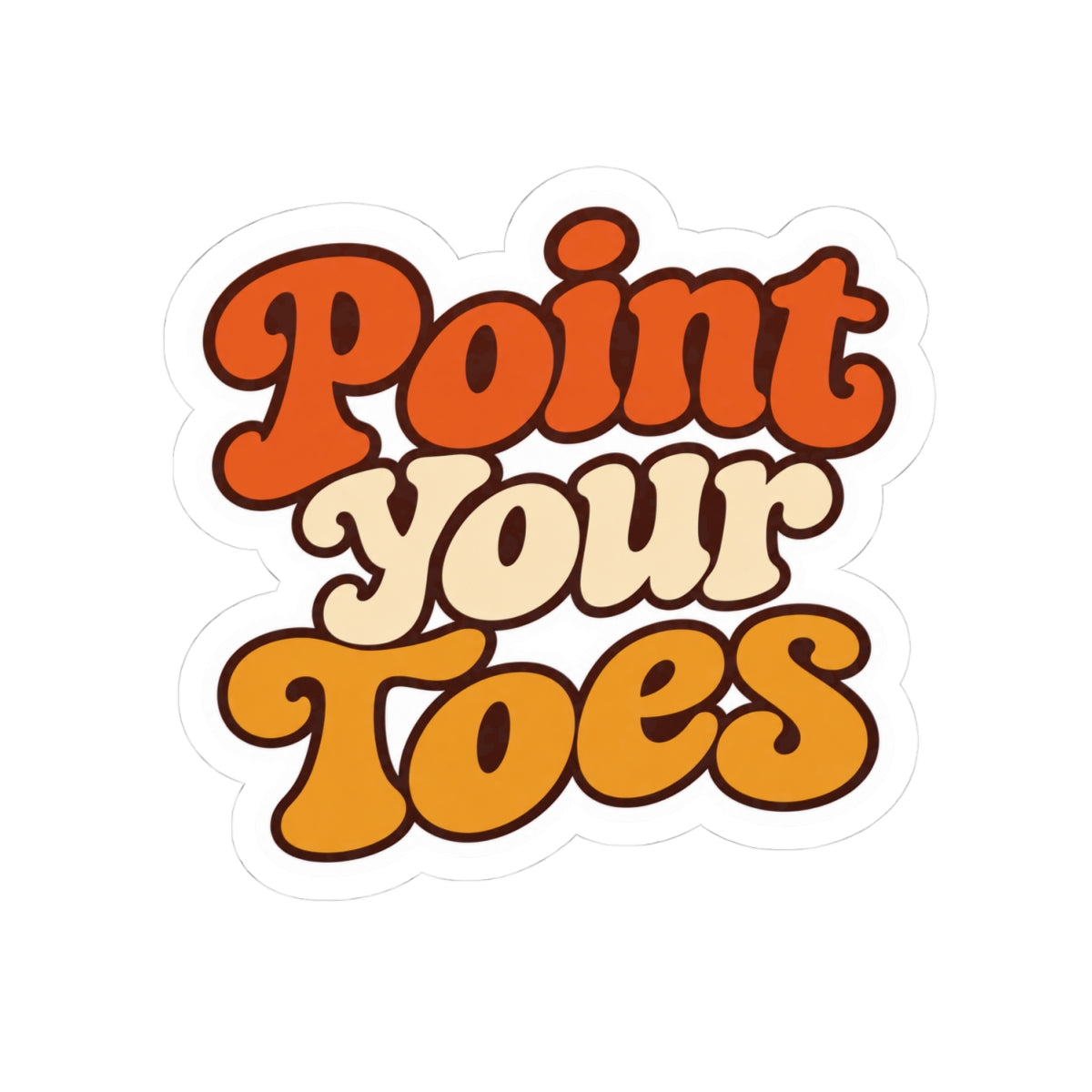 Point Your Toes Retro Sticker