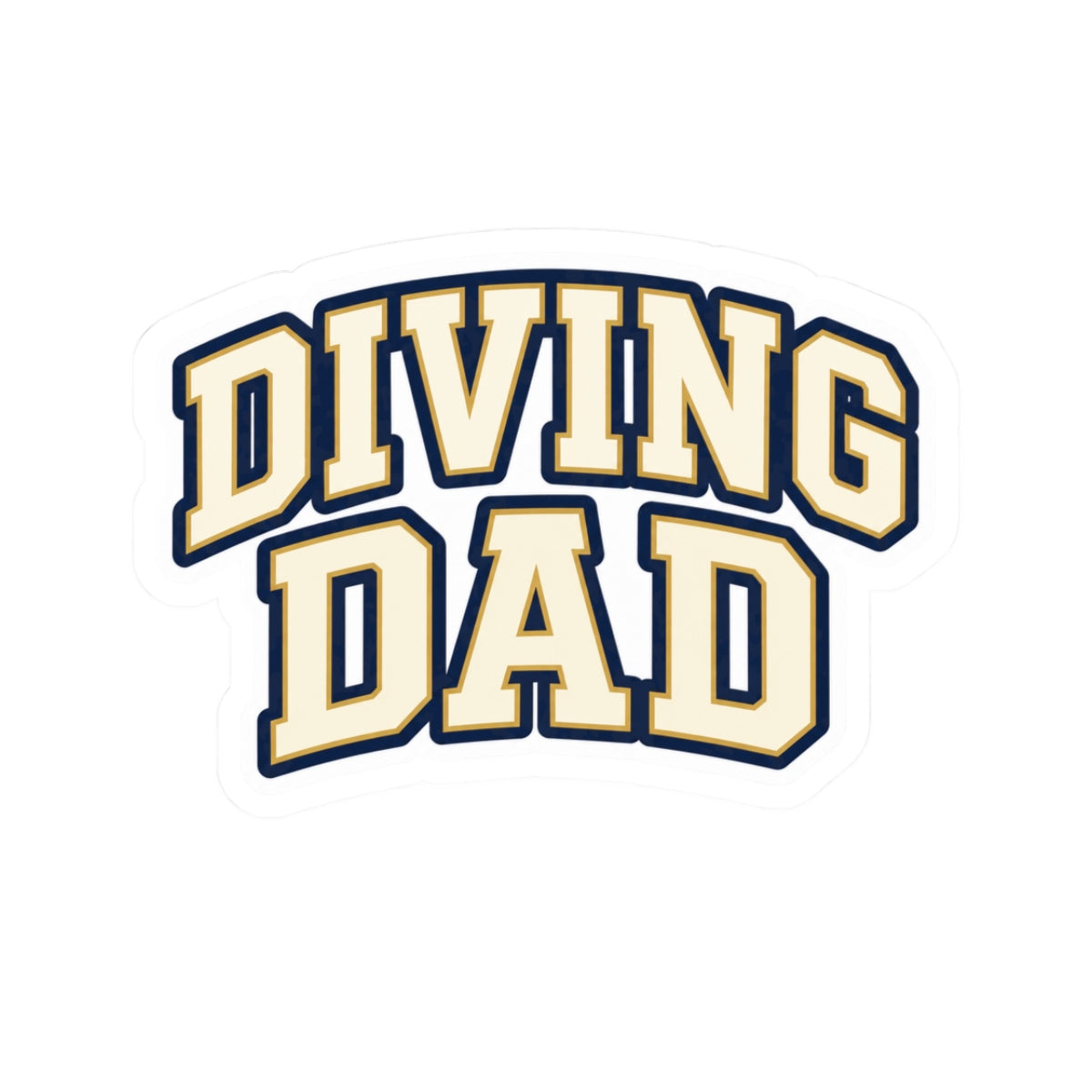Diving Dad Sticker — Retro Waterproof Kiss-Cut Sticker