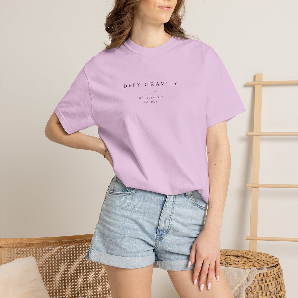 Minimal 'Defy Gravity' Graphic T-Shirt