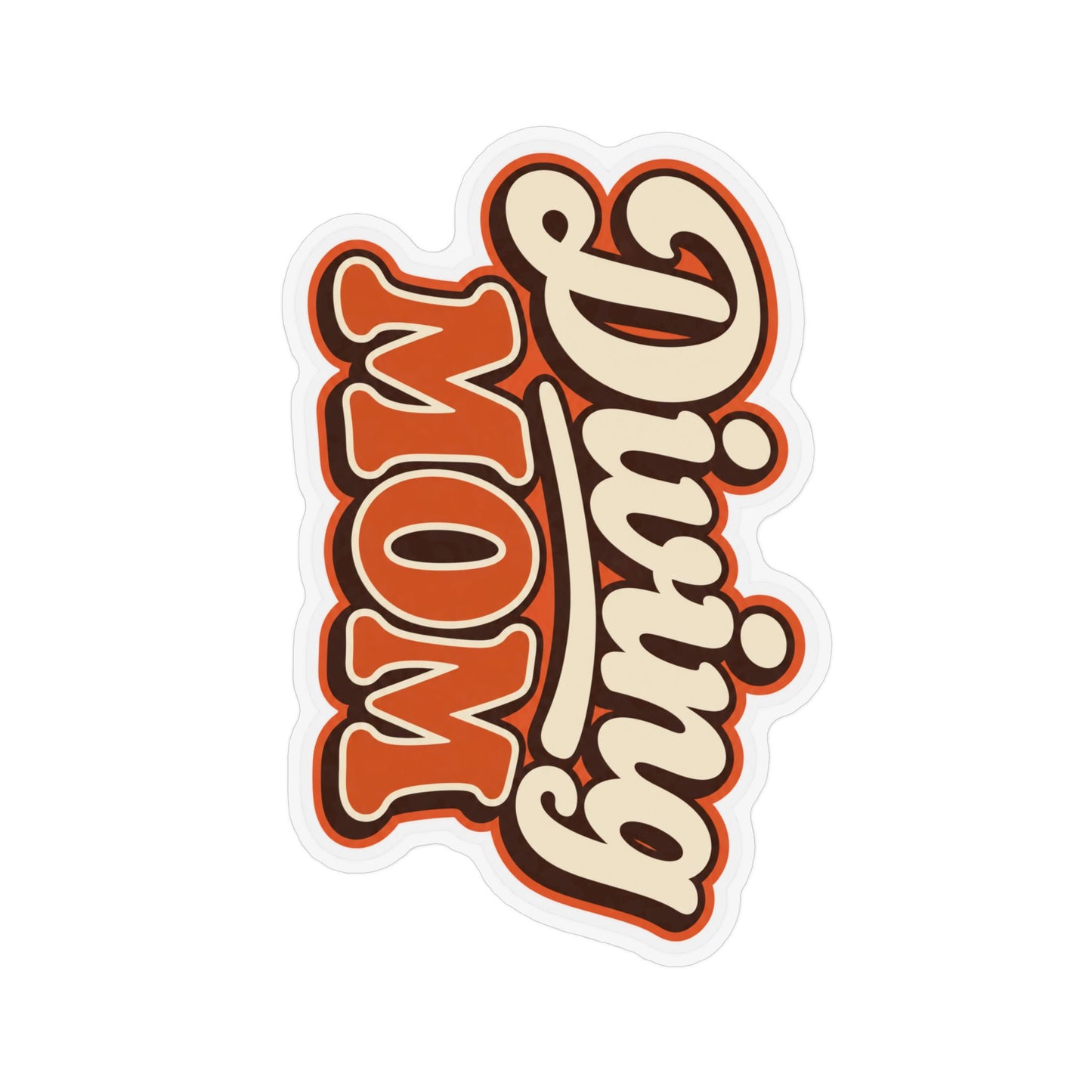 Diving Mom Retro Script Magnet