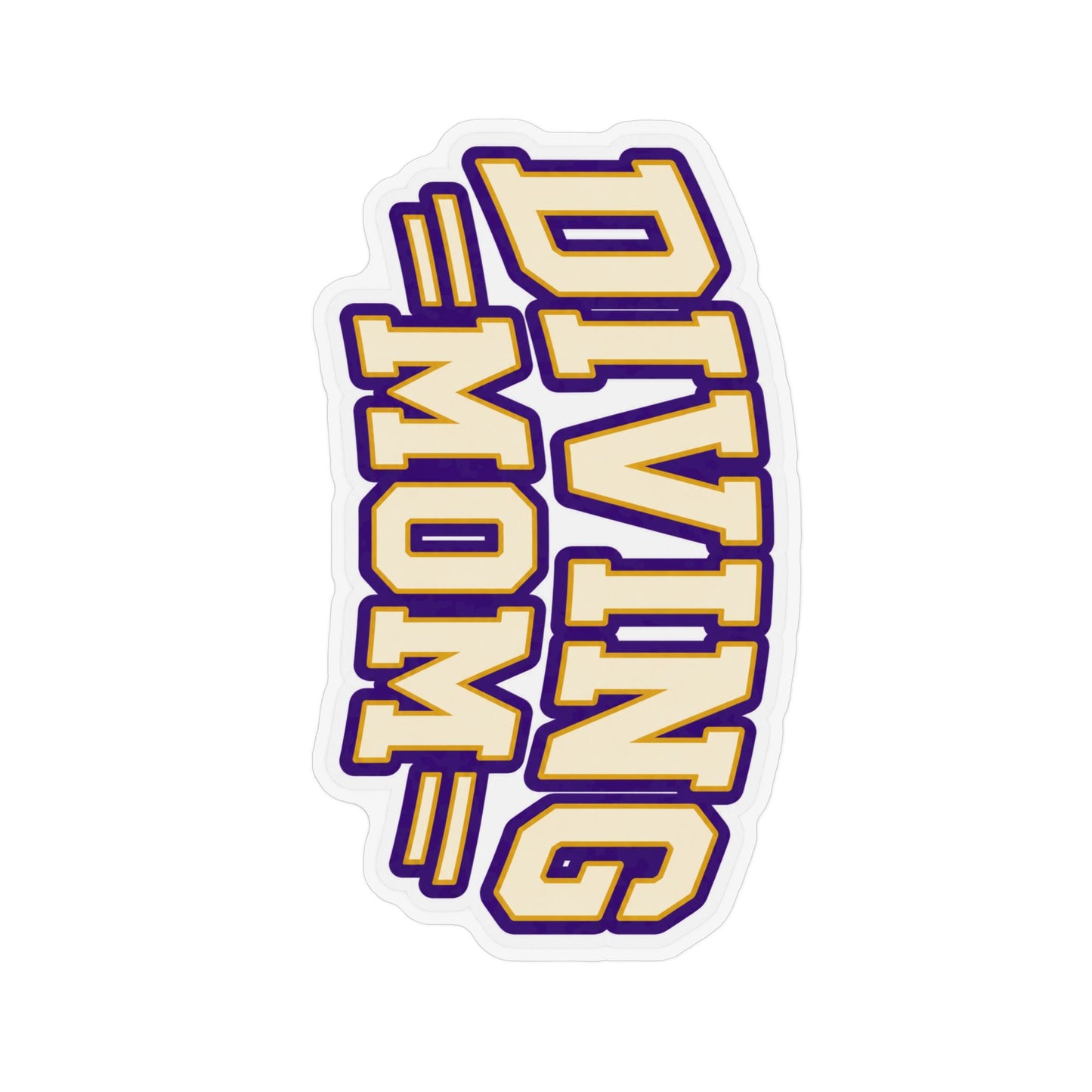 Diving Mom Magnet – Custom Shaped Swimmer & Coach Gift