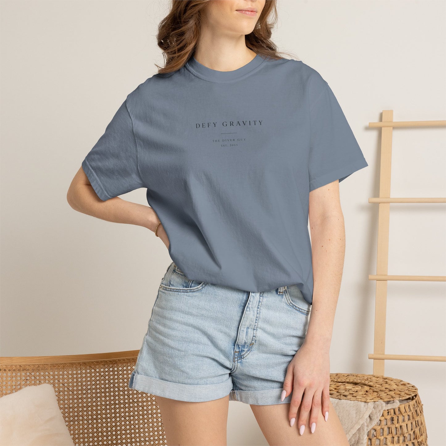 Minimal 'Defy Gravity' Graphic T-Shirt