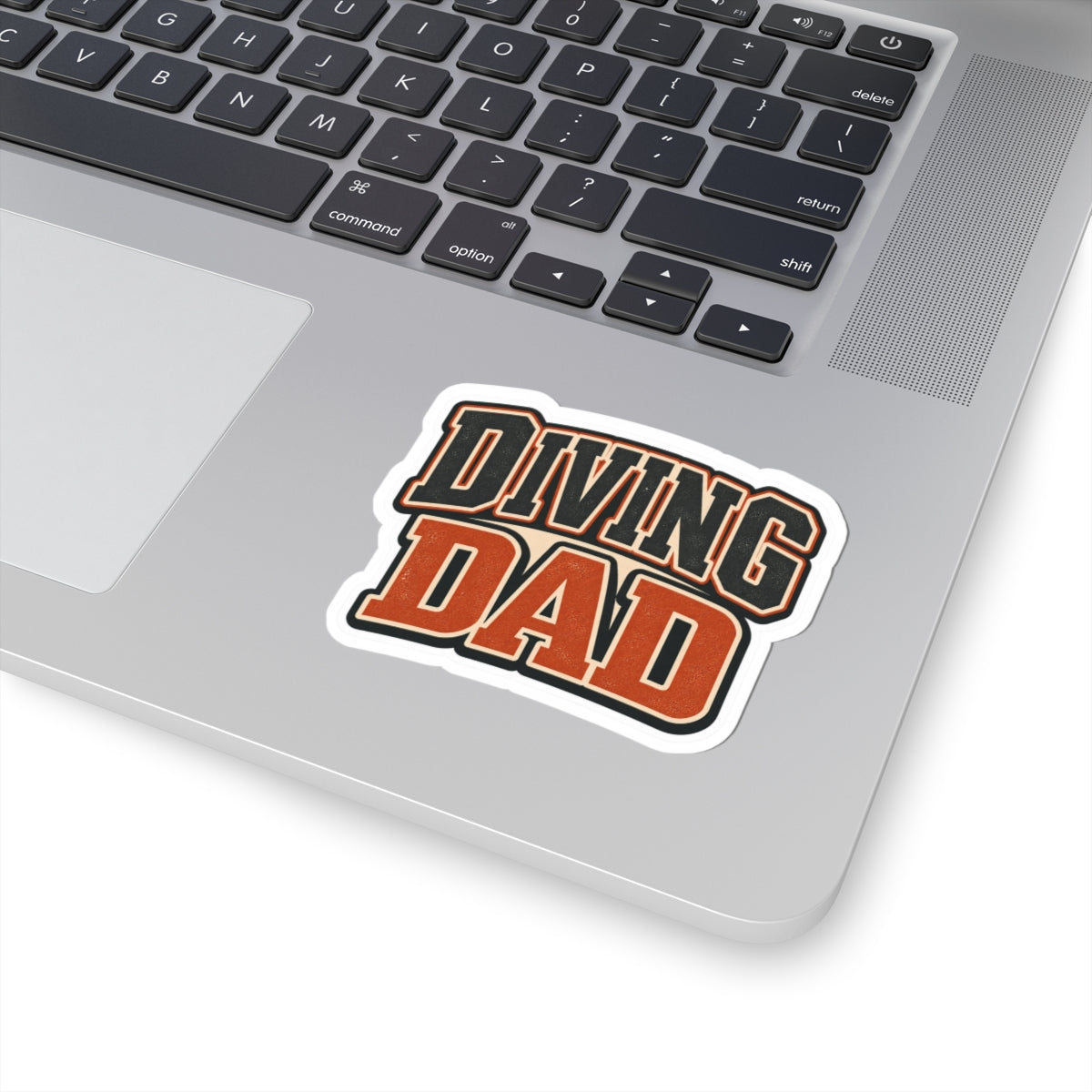 Diving Dad Sticker — Retro Athletic Decal for Dive Dads