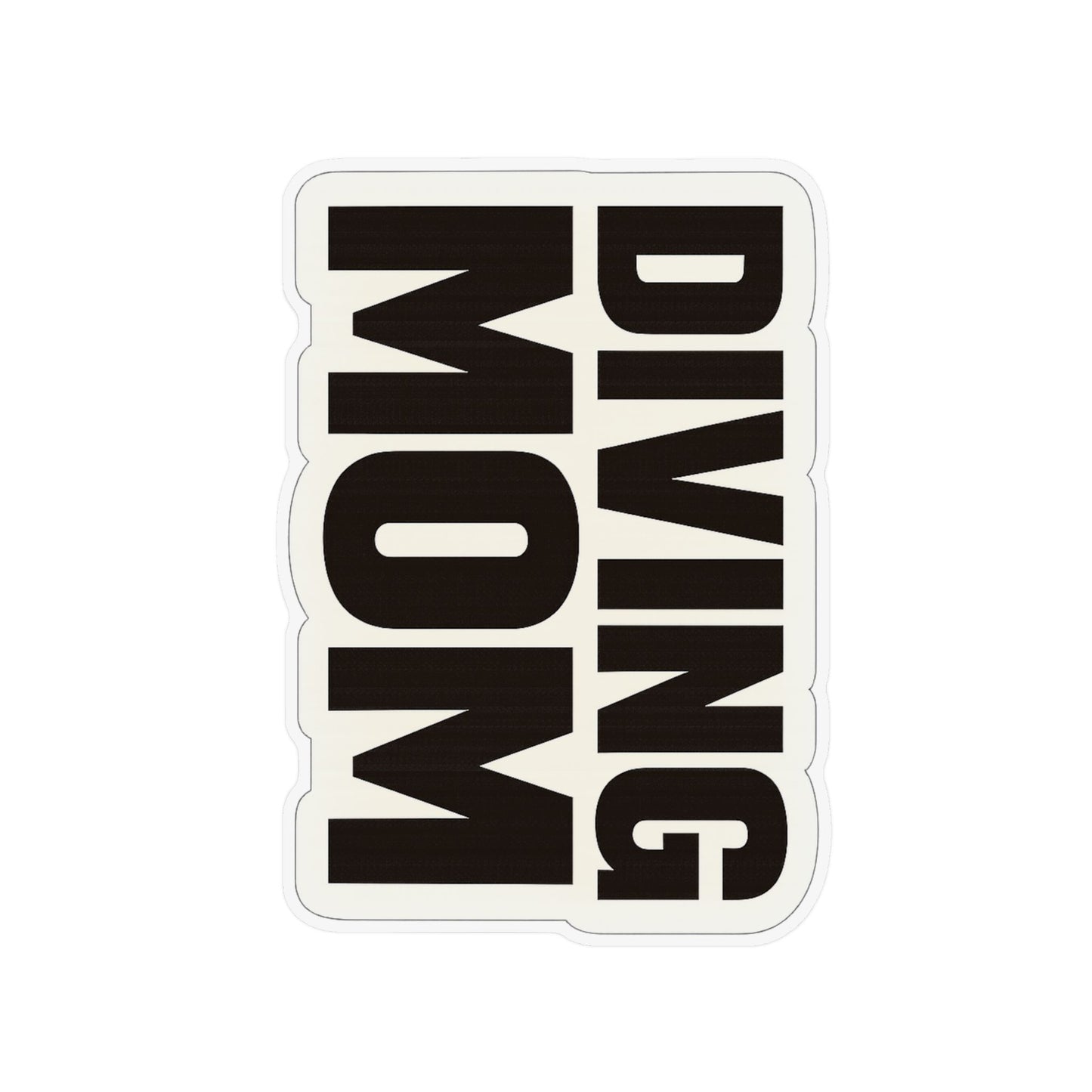 Diving Mom Magnet — Bold Black Text