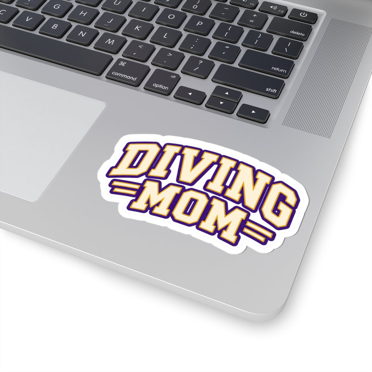 Diving Mom Sticker - Blue and Cream