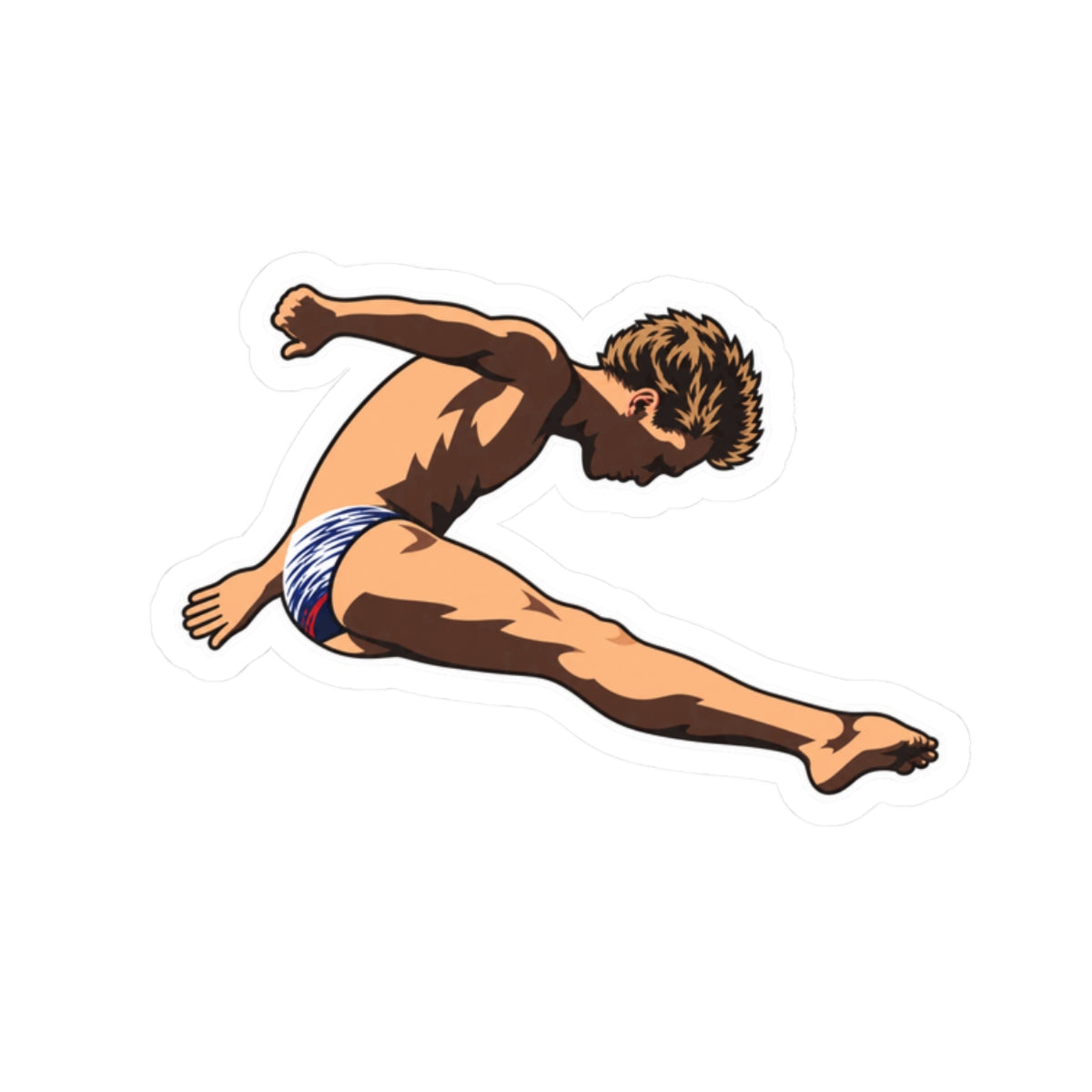 Diver mid-pike Sticker
