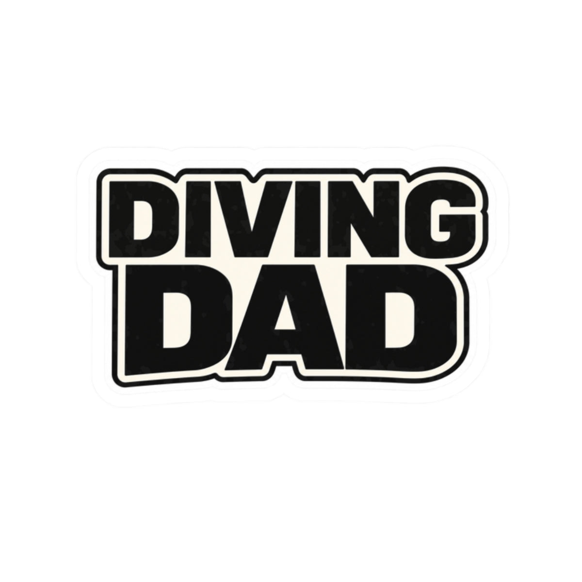 Sticker — "Diving Dad" Bold Kiss-Cut Decal (Scuba Dad Laptop Sticker)