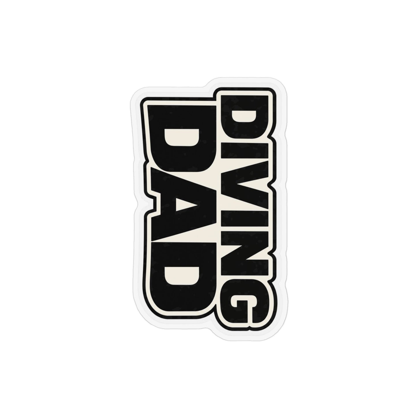 Diving Dad Magnet — Bold Black Custom-Shaped Decal Gift for Fathers, Father's Day