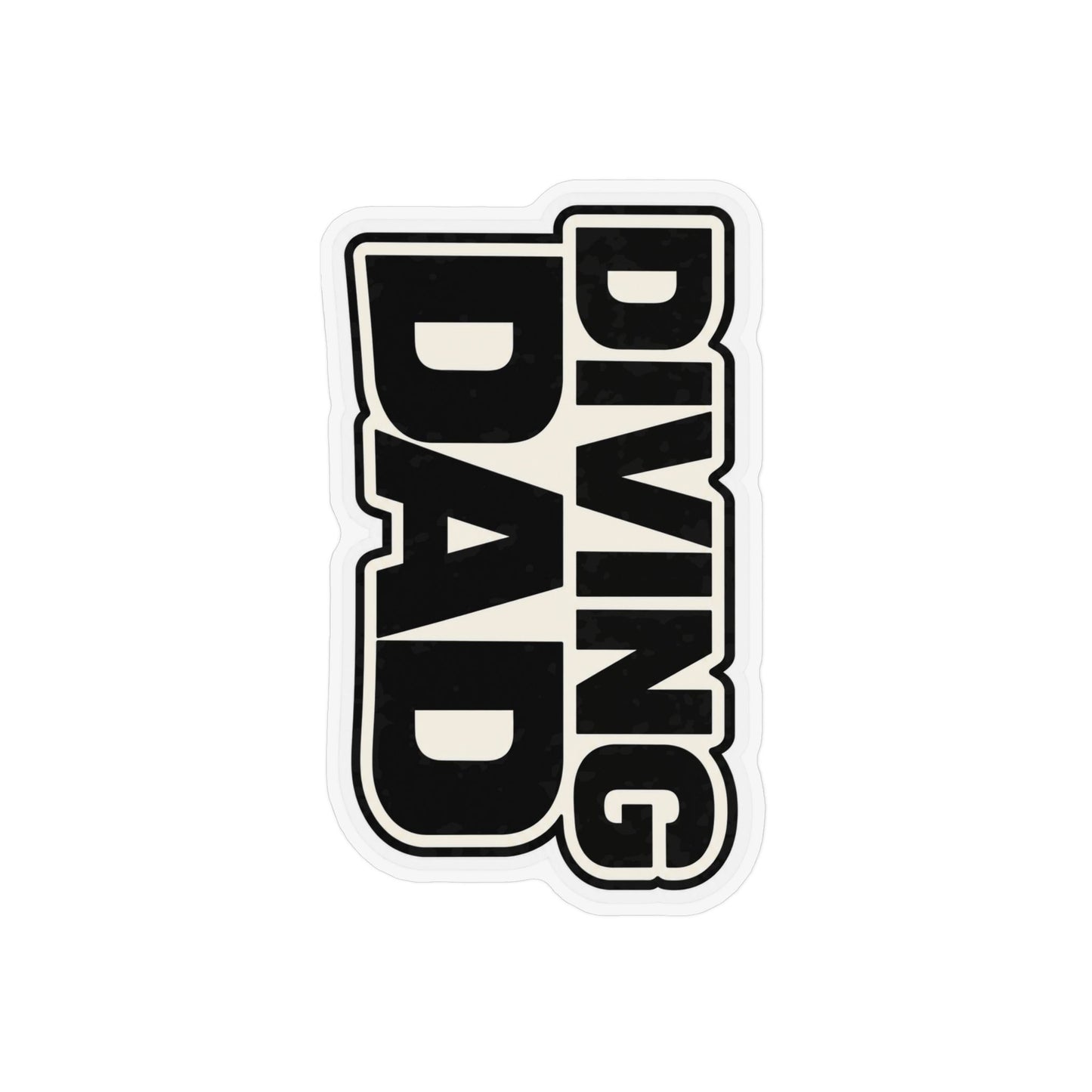 Diving Dad Magnet — Bold Black Custom-Shaped Decal Gift for Fathers, Father's Day