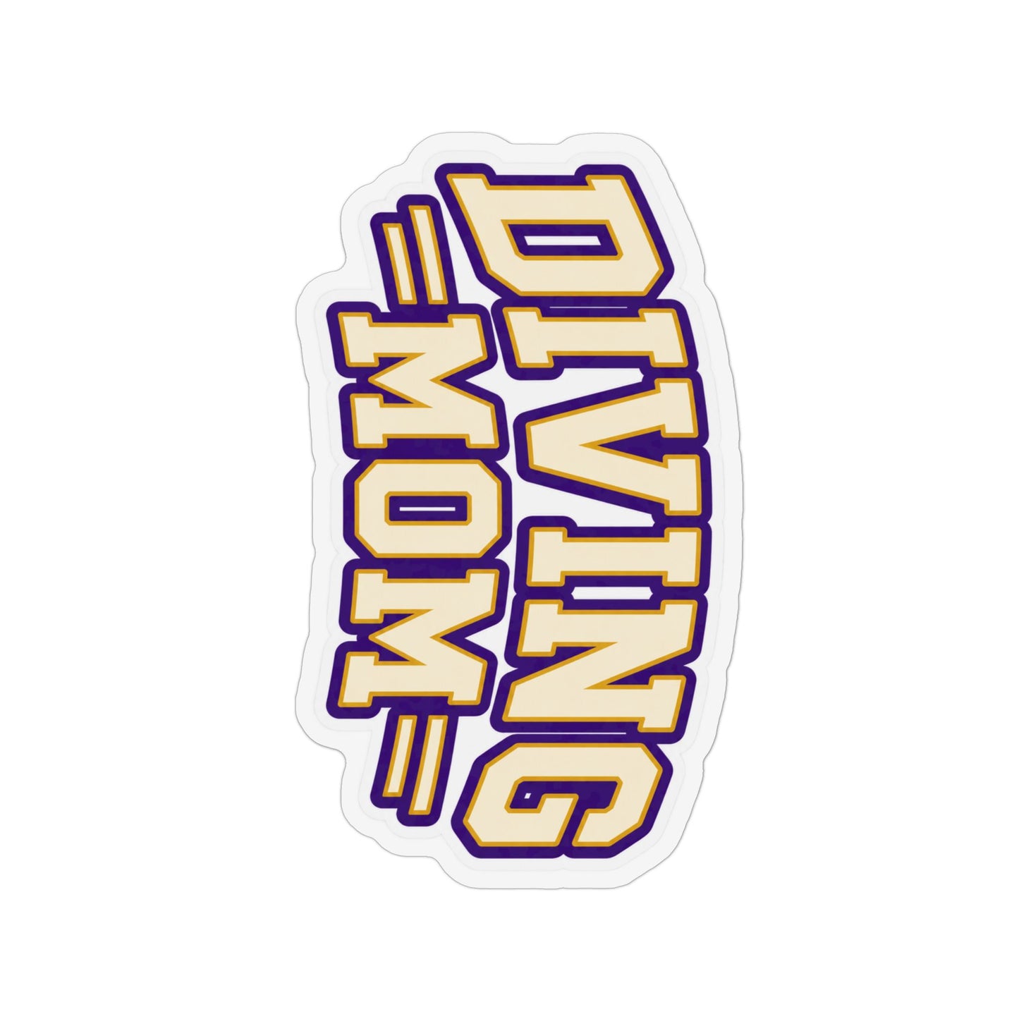 Diving Mom Magnet – Custom Shaped Swimmer & Coach Gift