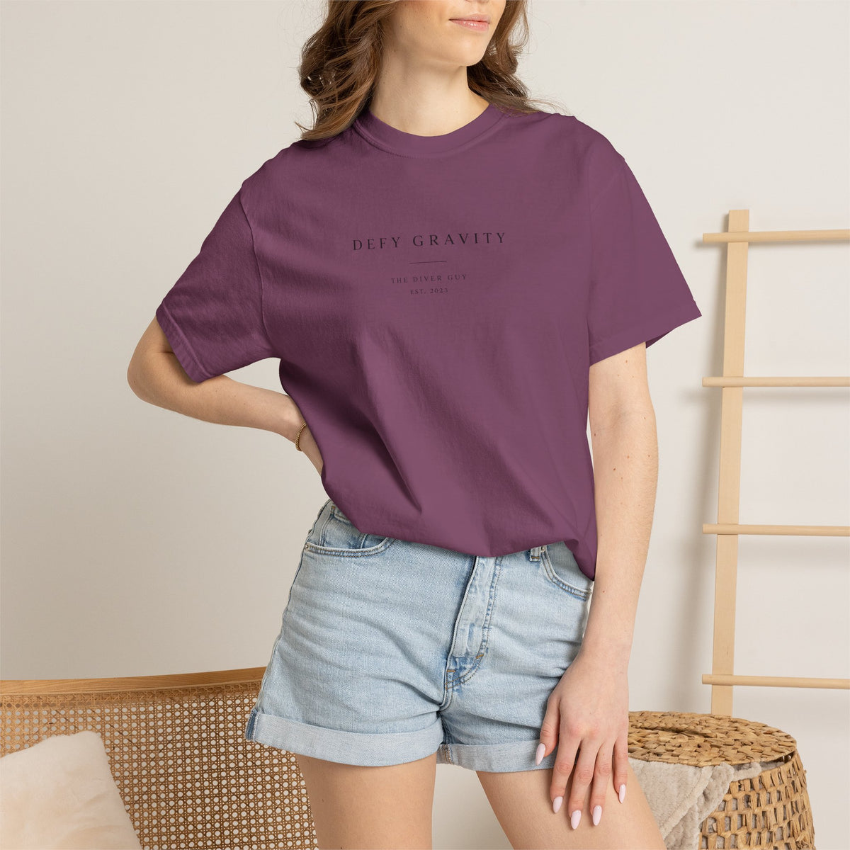 Minimal 'Defy Gravity' Graphic T-Shirt