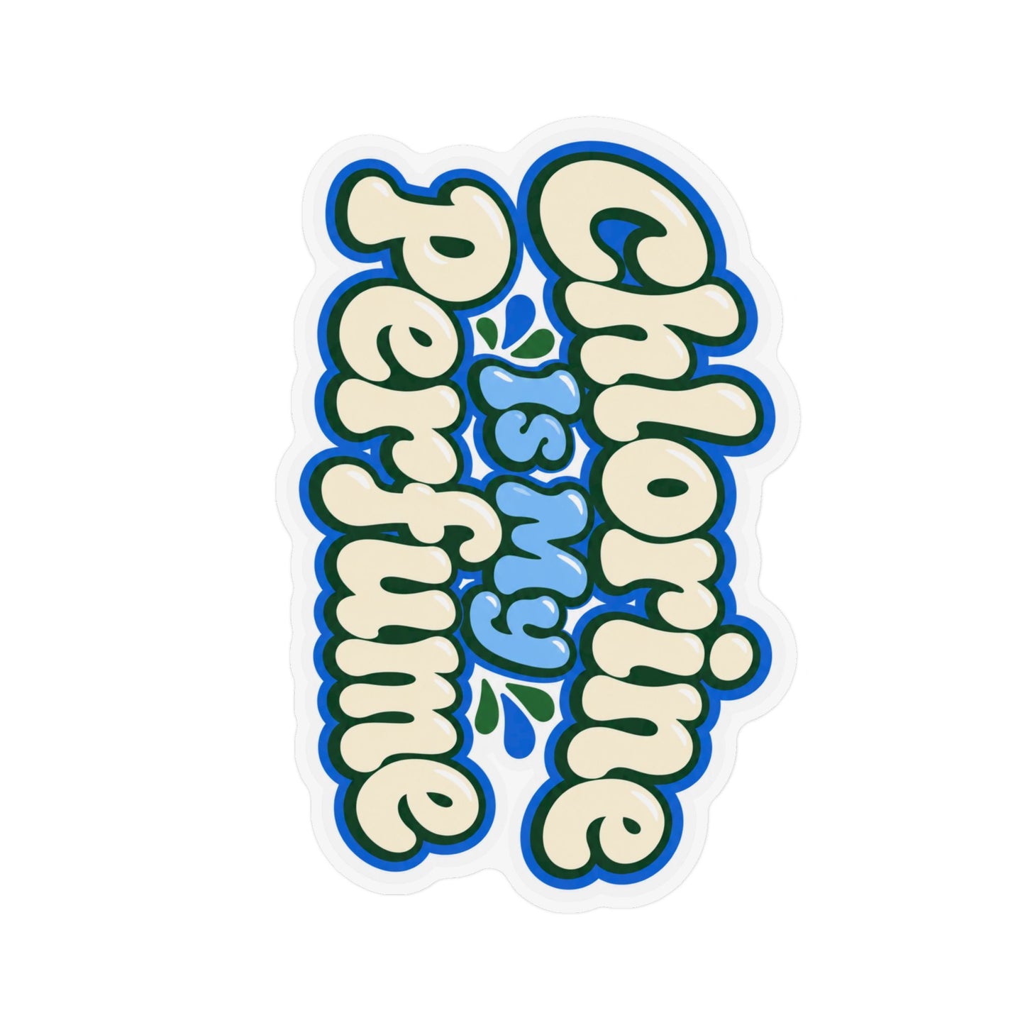 Custom Shape Magnet — "Chlorine Is My Perfume" Retro Pool Sticker