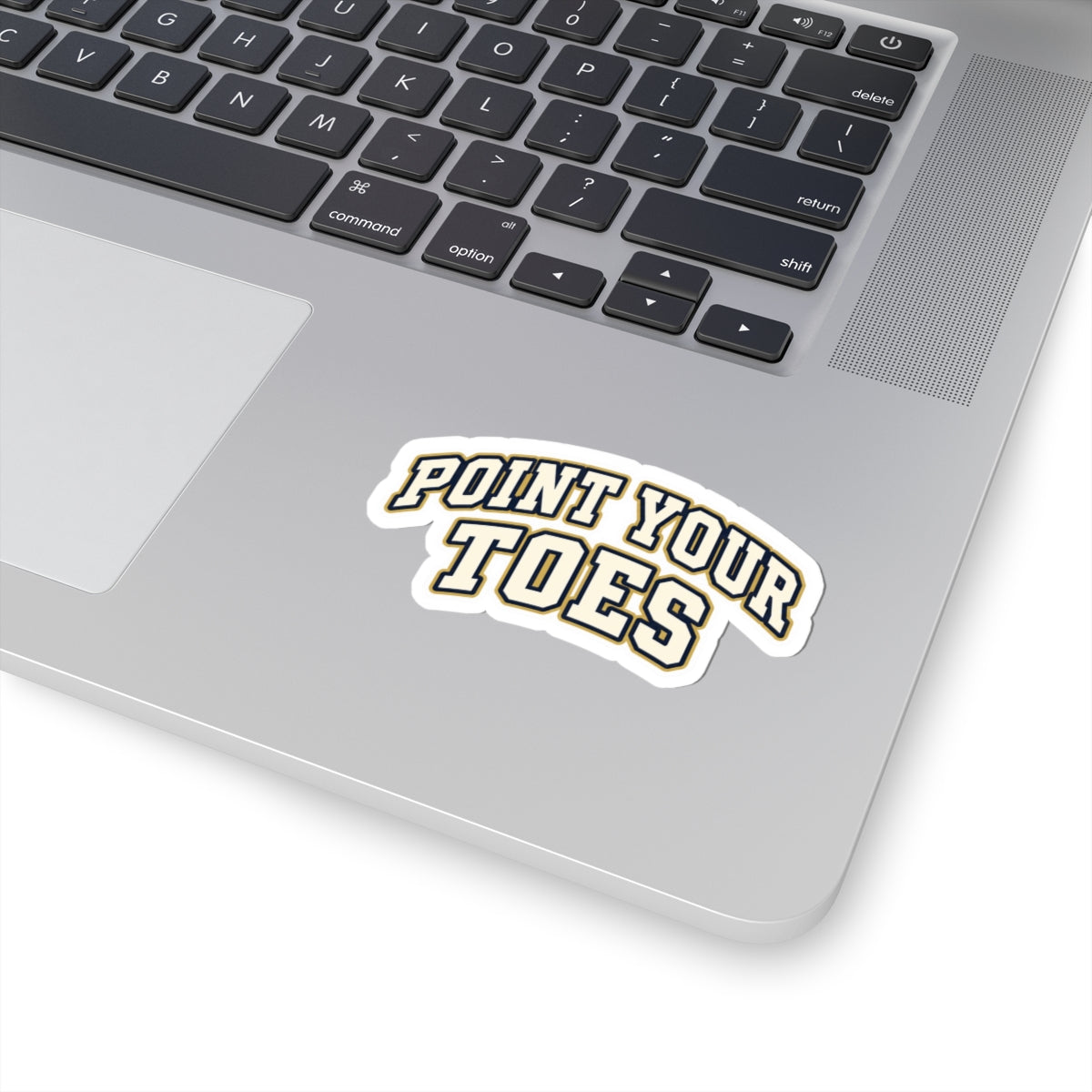 Point Your Toes Kiss-Cut Sticker — Cheerful Sport Sticker