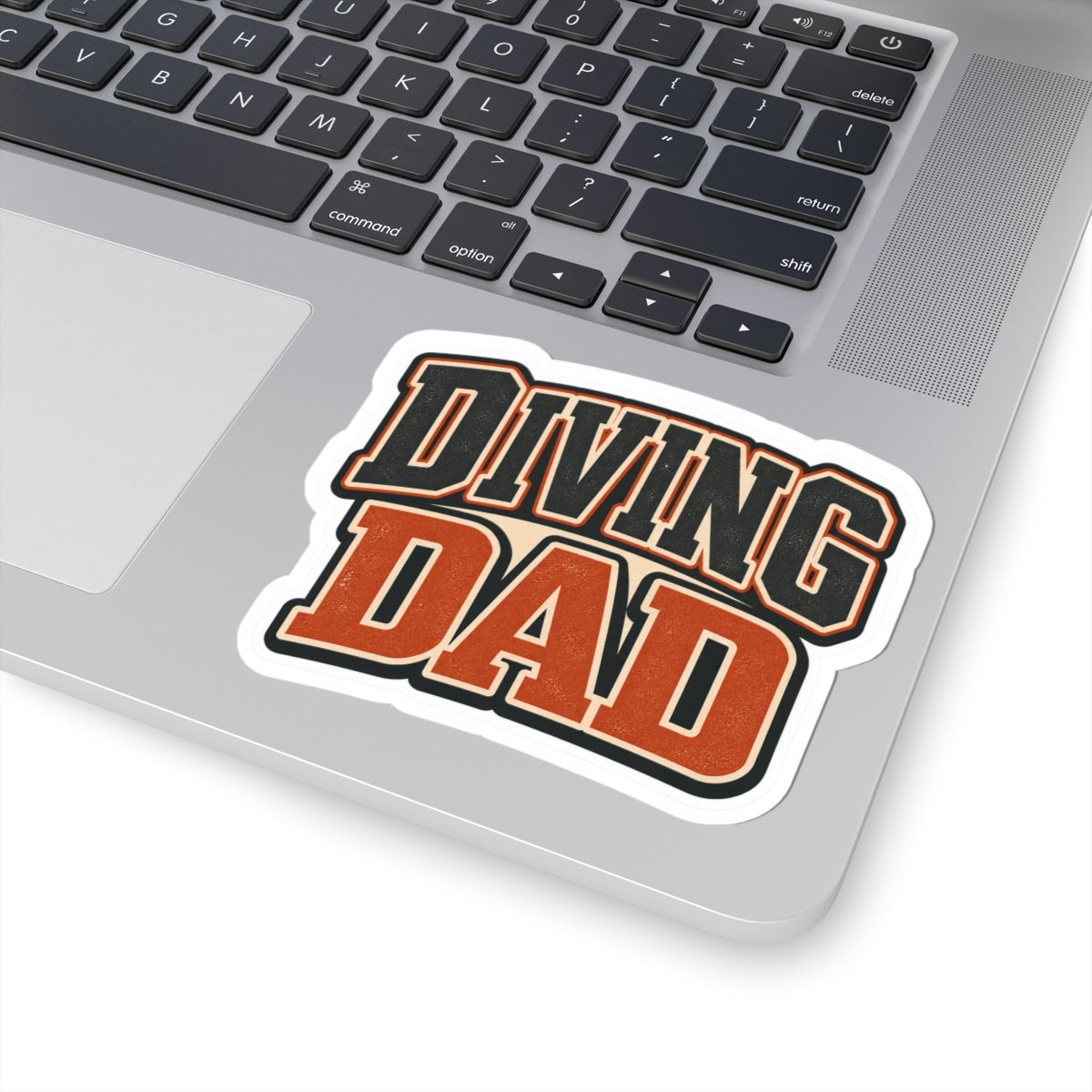 Diving Dad Sticker — Retro Athletic Decal for Dive Dads