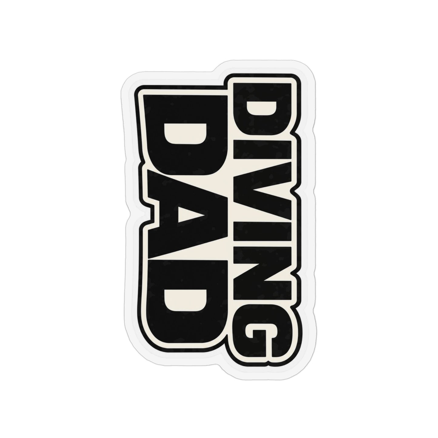 Diving Dad Magnet — Bold Black Custom-Shaped Decal Gift for Fathers, Father's Day