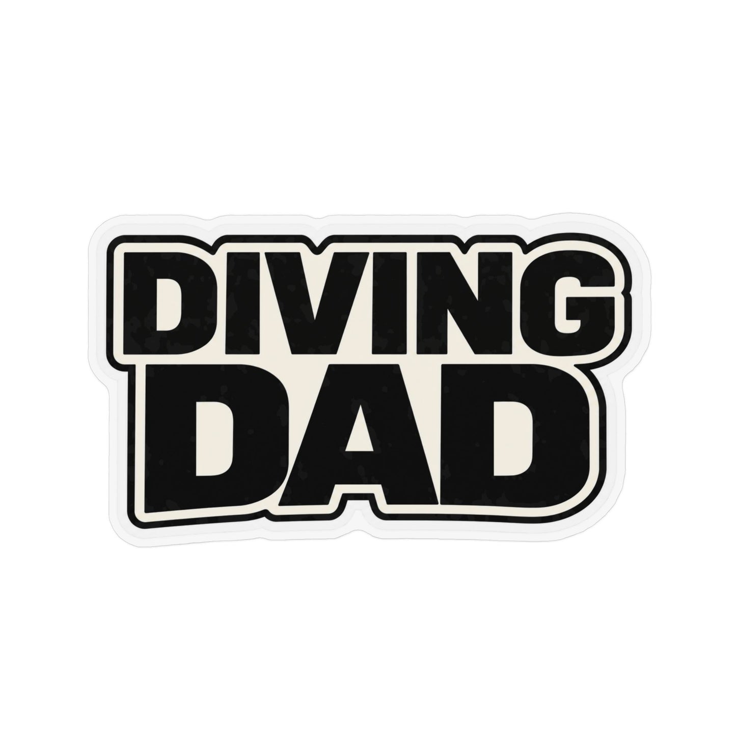 Diving Dad Magnet — Bold Black Custom-Shaped Decal Gift for Fathers, Father's Day