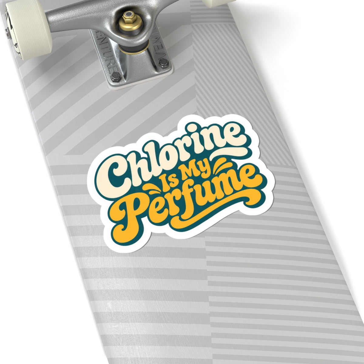 “Chlorine Is My Perfume” Retro Yellow Sticker