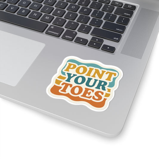 Cheerful Diver Reminder Sticker: Point Your Toes, Fun Laptop Decal, Motivational Wall Art, Room Decor, Perfect Gift
