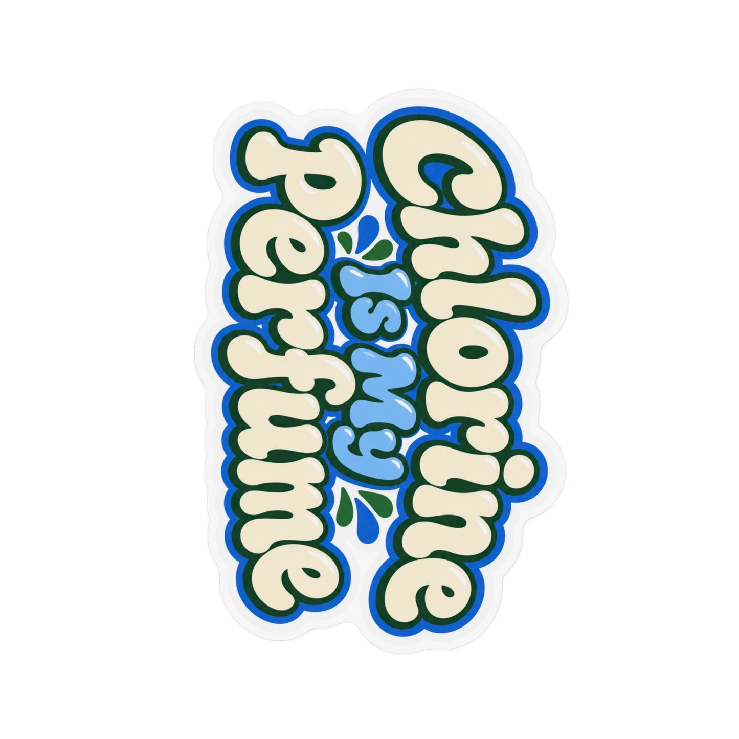 Custom Shape Magnet — "Chlorine Is My Perfume" Retro Pool Sticker