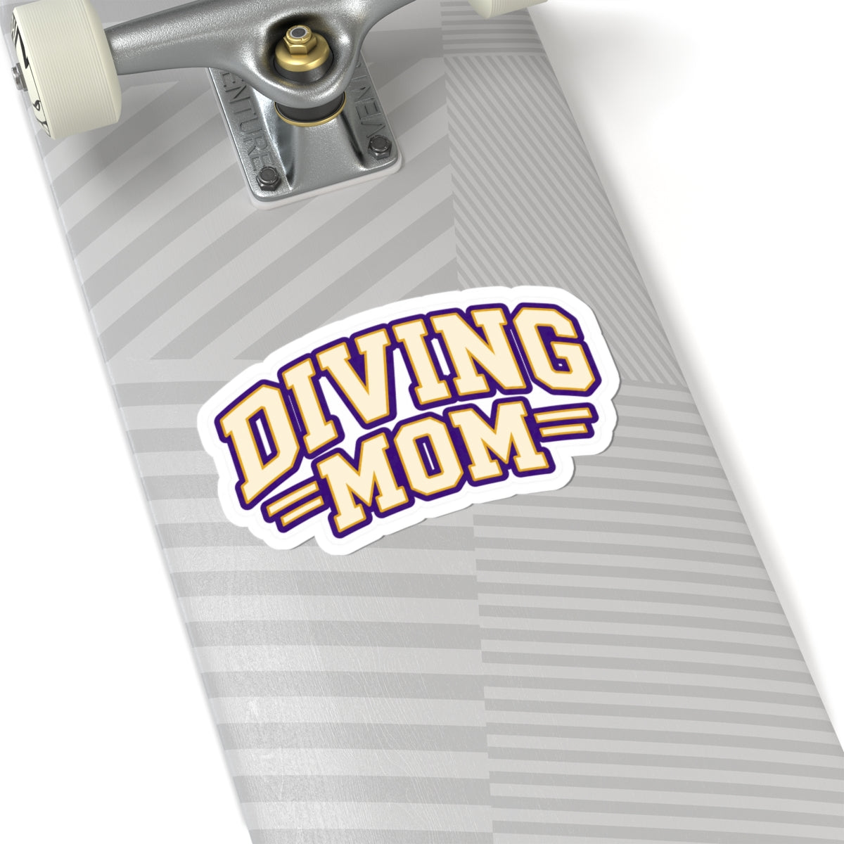 Diving Mom Sticker - Blue and Cream