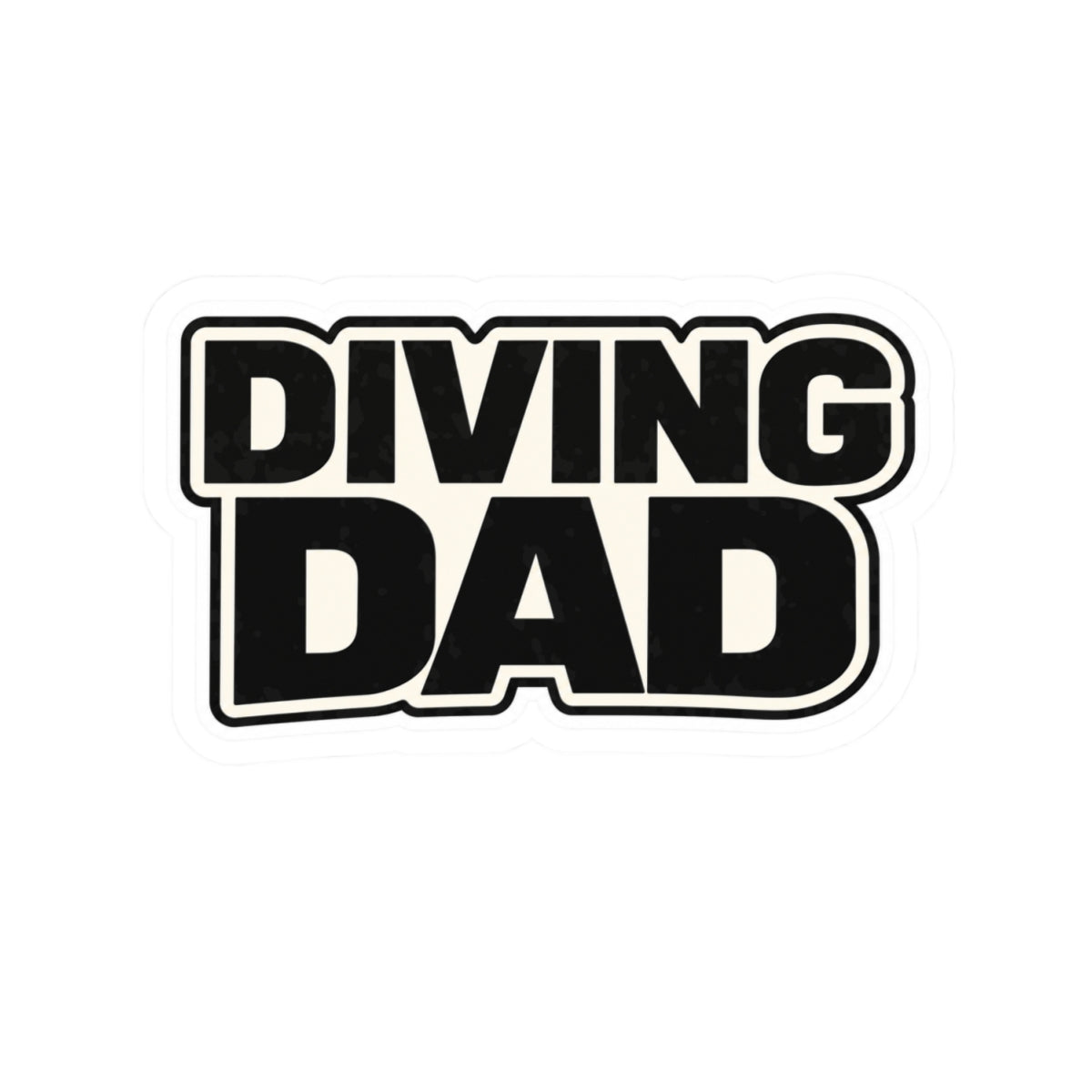 Sticker — "Diving Dad" Bold Kiss-Cut Decal (Scuba Dad Laptop Sticker)
