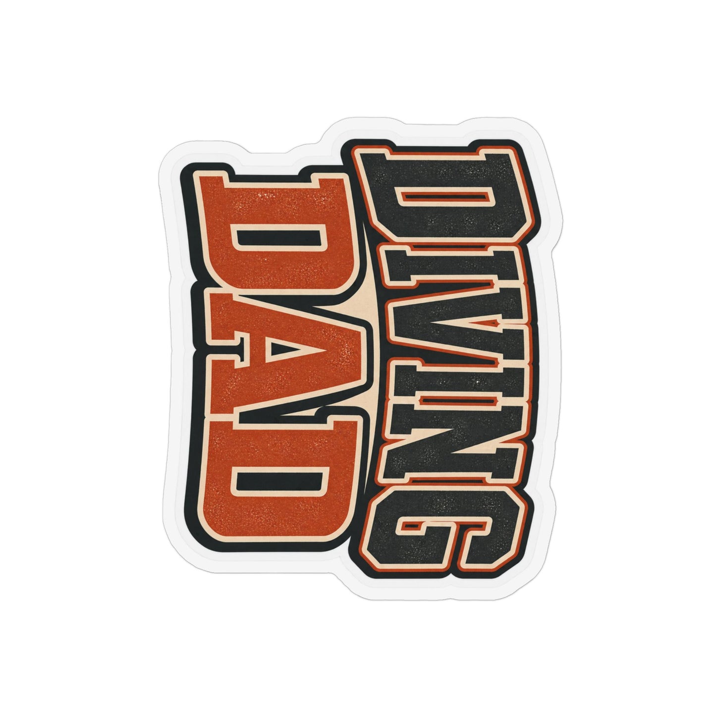 Diving Dad Magnet — Vintage Sporty Custom Shape Fridge Magnet