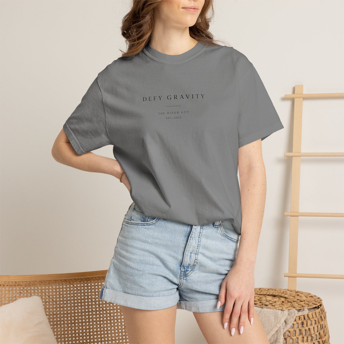 Minimal 'Defy Gravity' Graphic T-Shirt