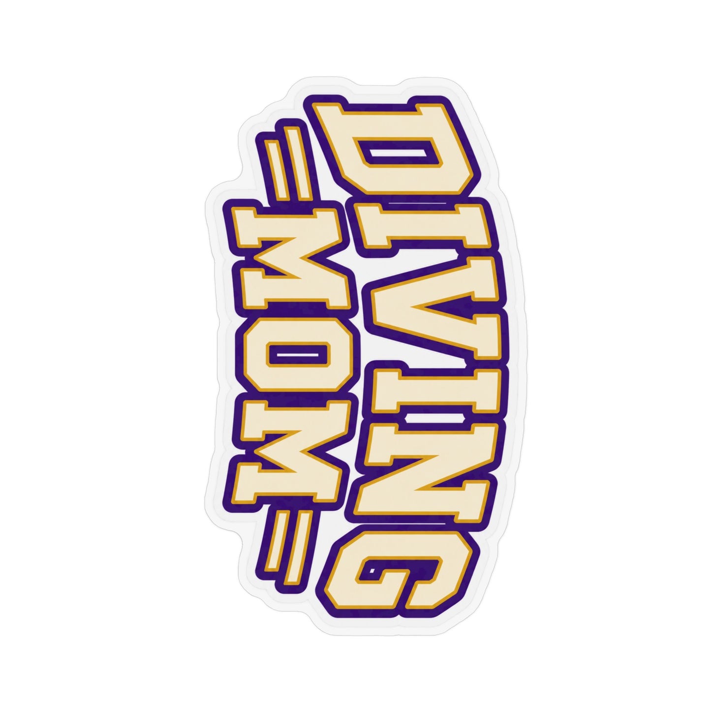 Diving Mom Magnet – Custom Shaped Swimmer & Coach Gift
