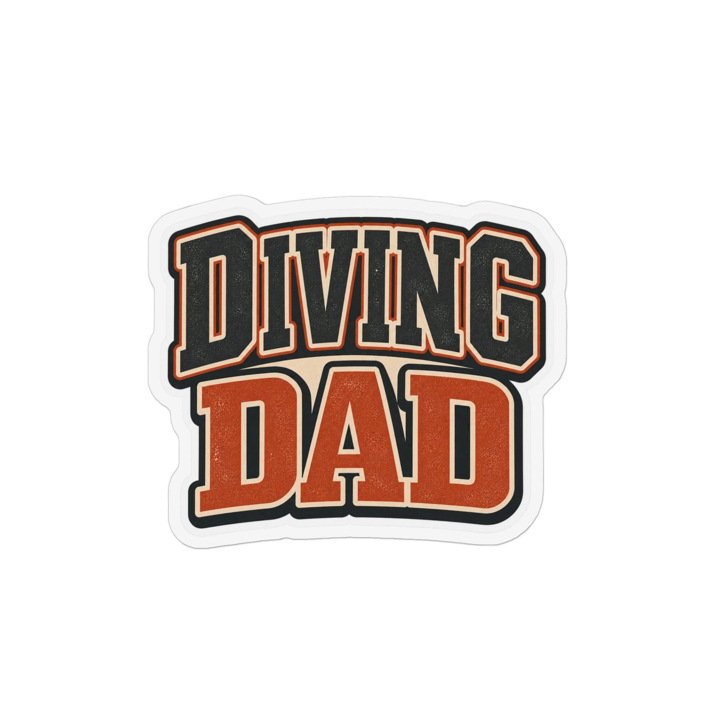 Diving Dad Magnet — Vintage Sporty Custom Shape Fridge Magnet