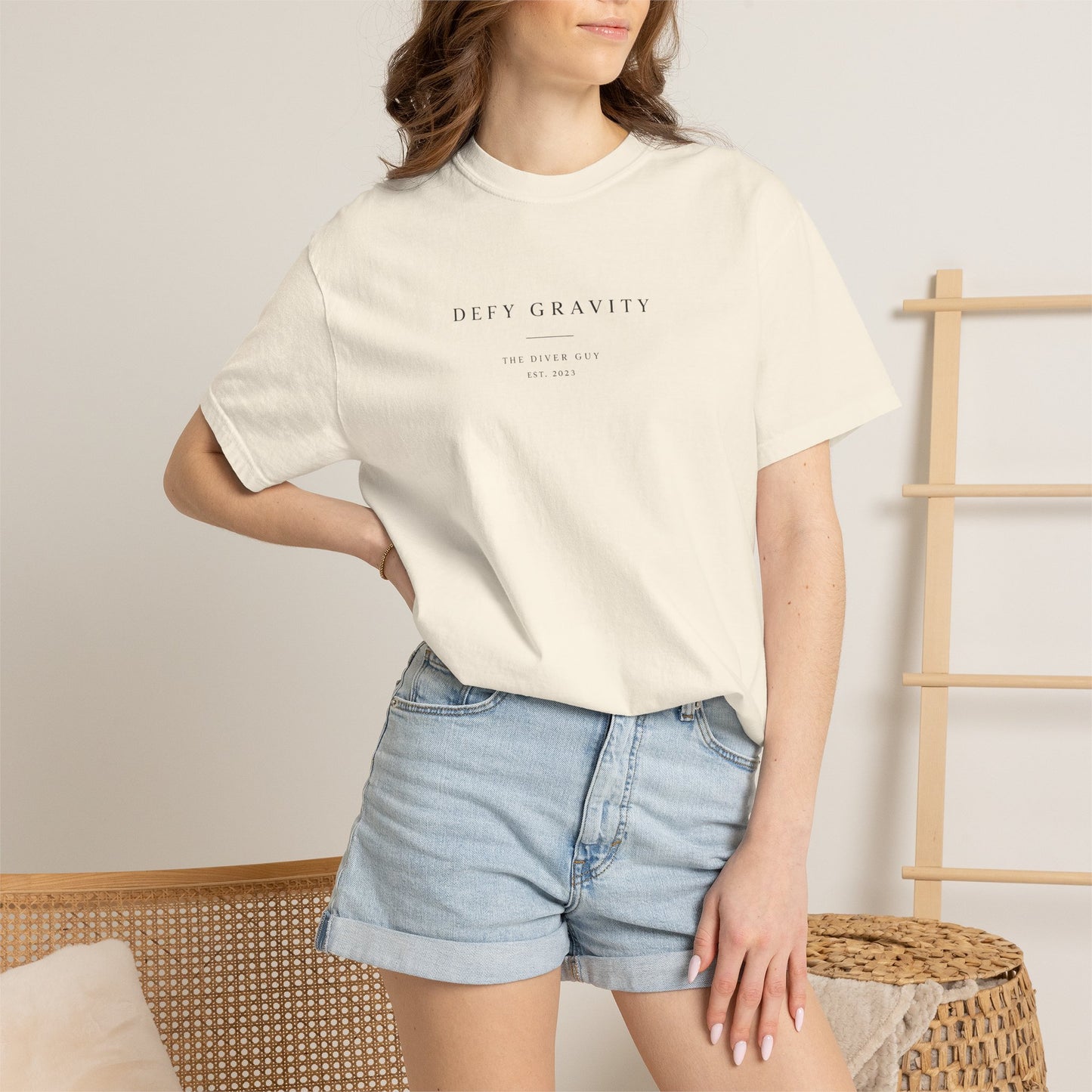 Minimal 'Defy Gravity' Graphic T-Shirt