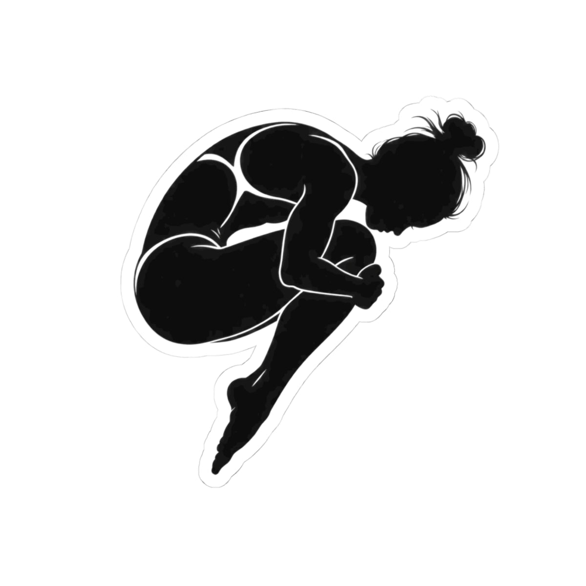 Silhouette Diver Tuck Kiss-Cut Sticker