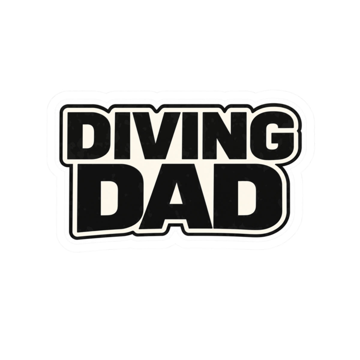Sticker — "Diving Dad" Bold Kiss-Cut Decal (Scuba Dad Laptop Sticker)