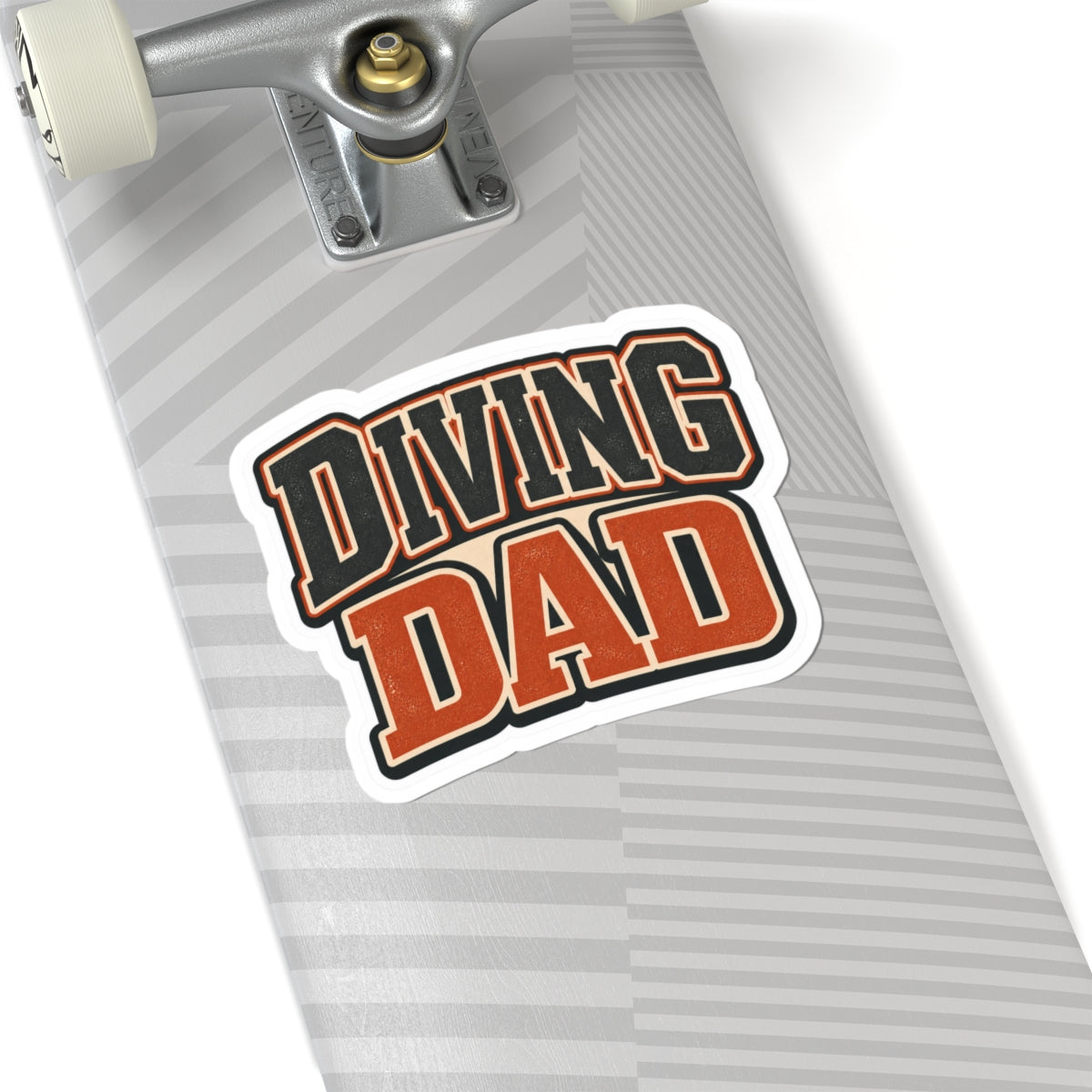 Diving Dad Sticker — Retro Athletic Decal for Dive Dads