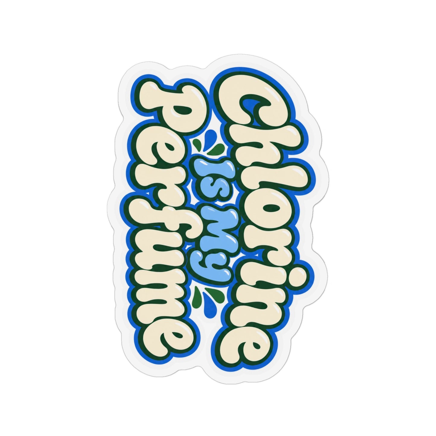 Custom Shape Magnet — "Chlorine Is My Perfume" Retro Pool Sticker