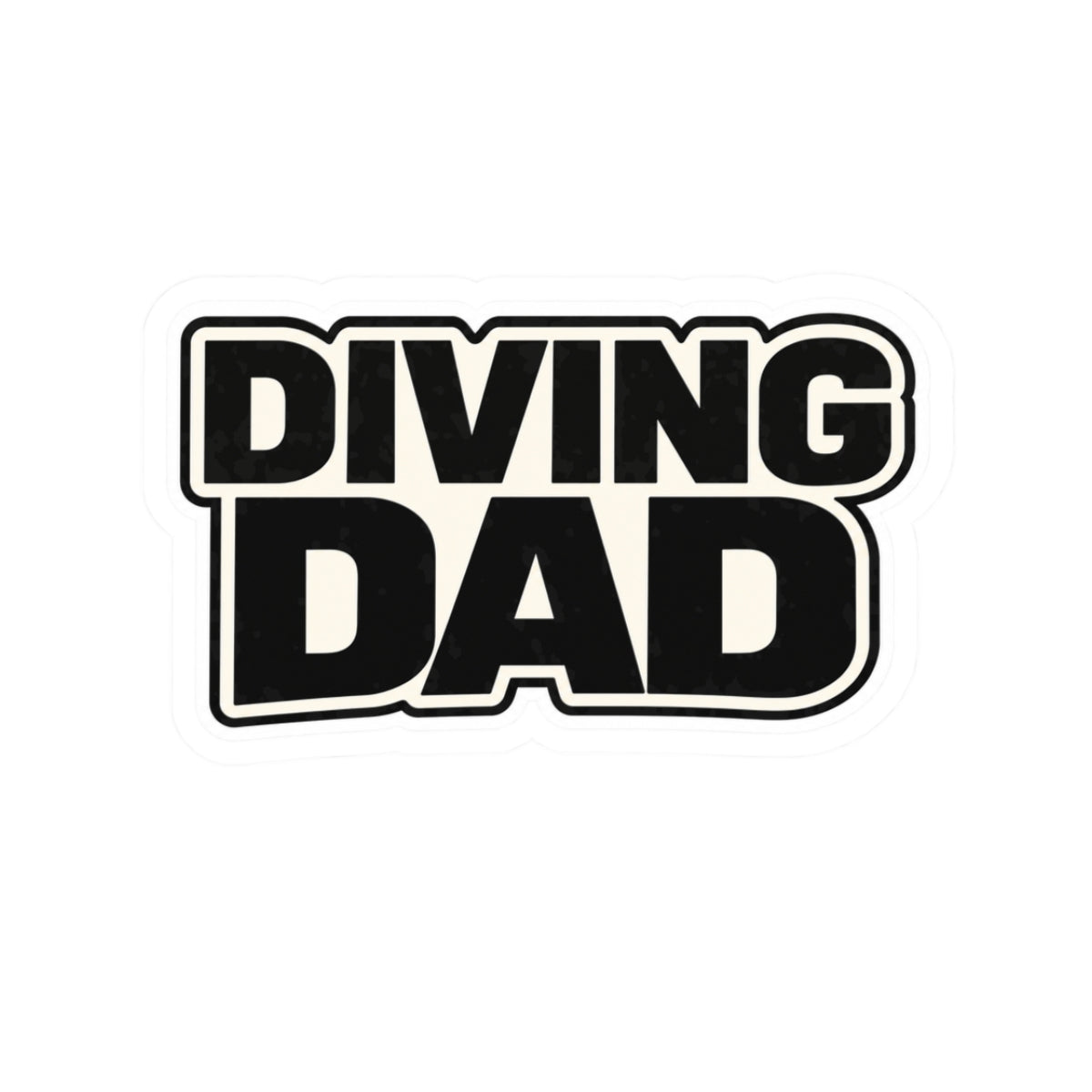 Sticker — "Diving Dad" Bold Kiss-Cut Decal (Scuba Dad Laptop Sticker)