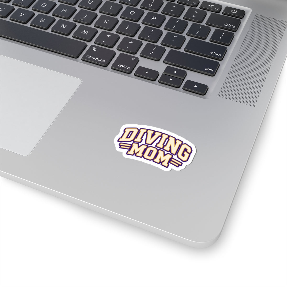 Diving Mom Sticker - Blue and Cream