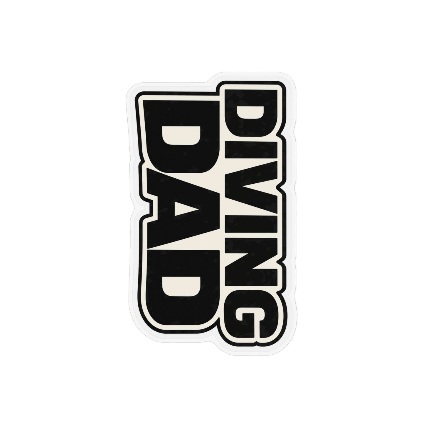 Diving Dad Magnet — Bold Black Custom-Shaped Decal Gift for Fathers, Father's Day